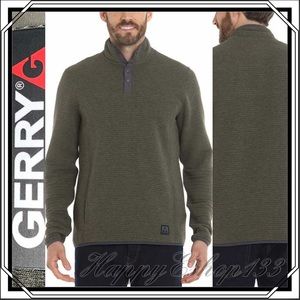 Gerry Mens Quarter Snap Pullover Olive 